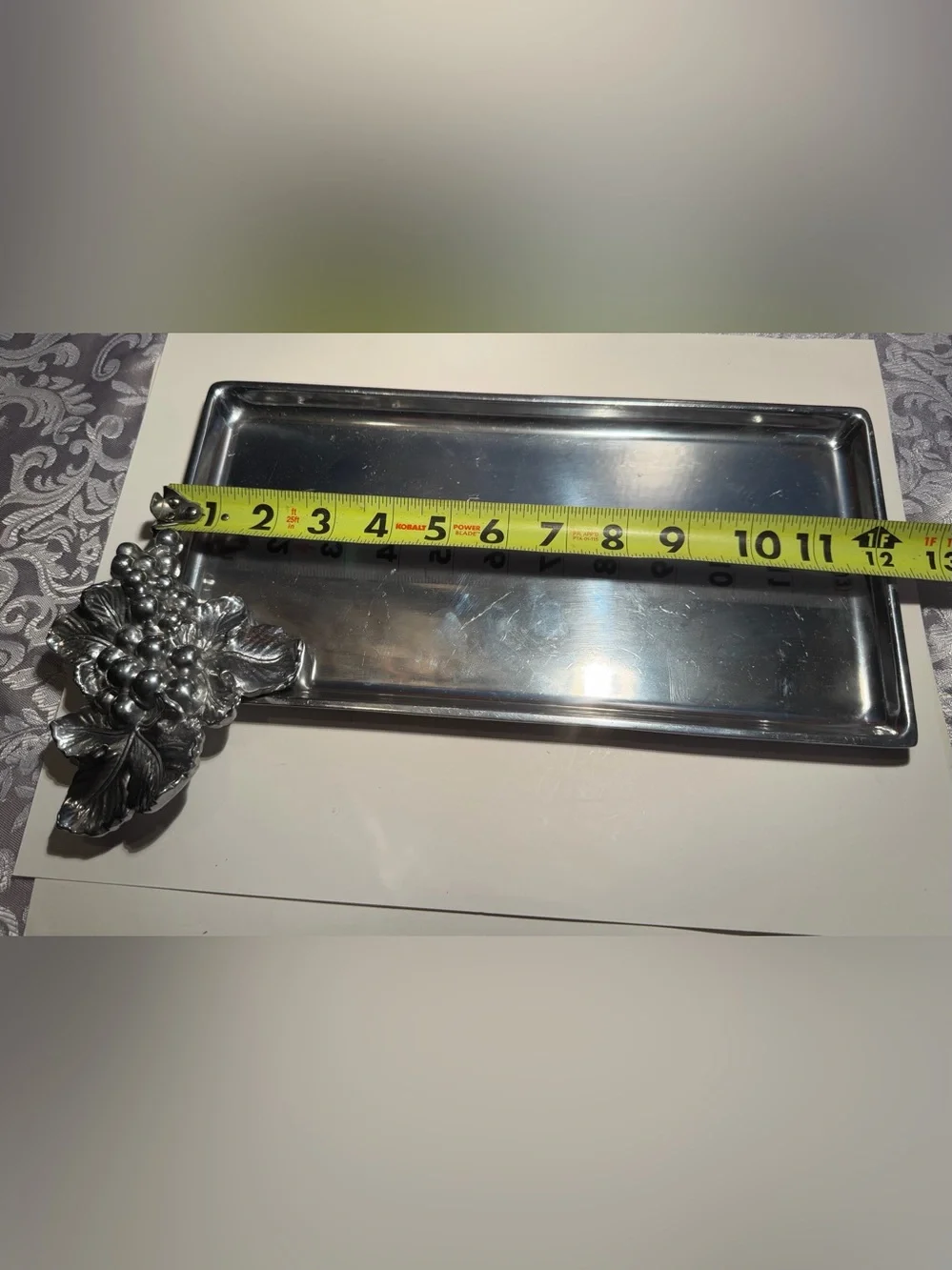 Vintage Arthur Court Metal Grape Platter Features 60th Anniversary Logo
